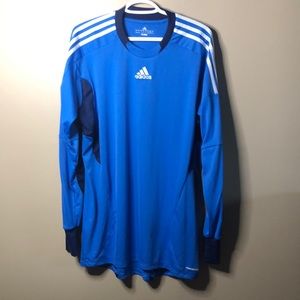 Adidas basketball long sleeve striped shirt